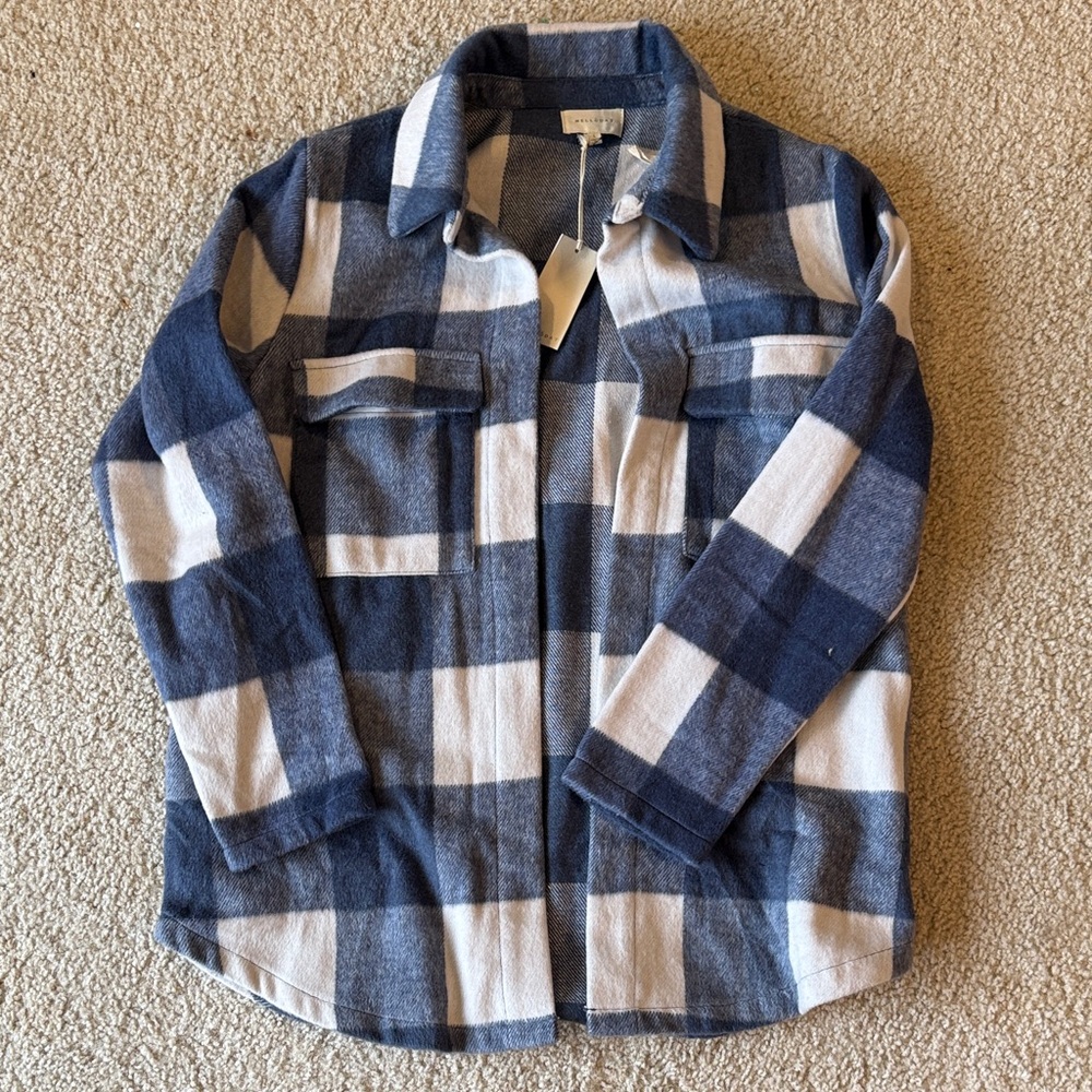 MELLODAY Light Blue Shacket